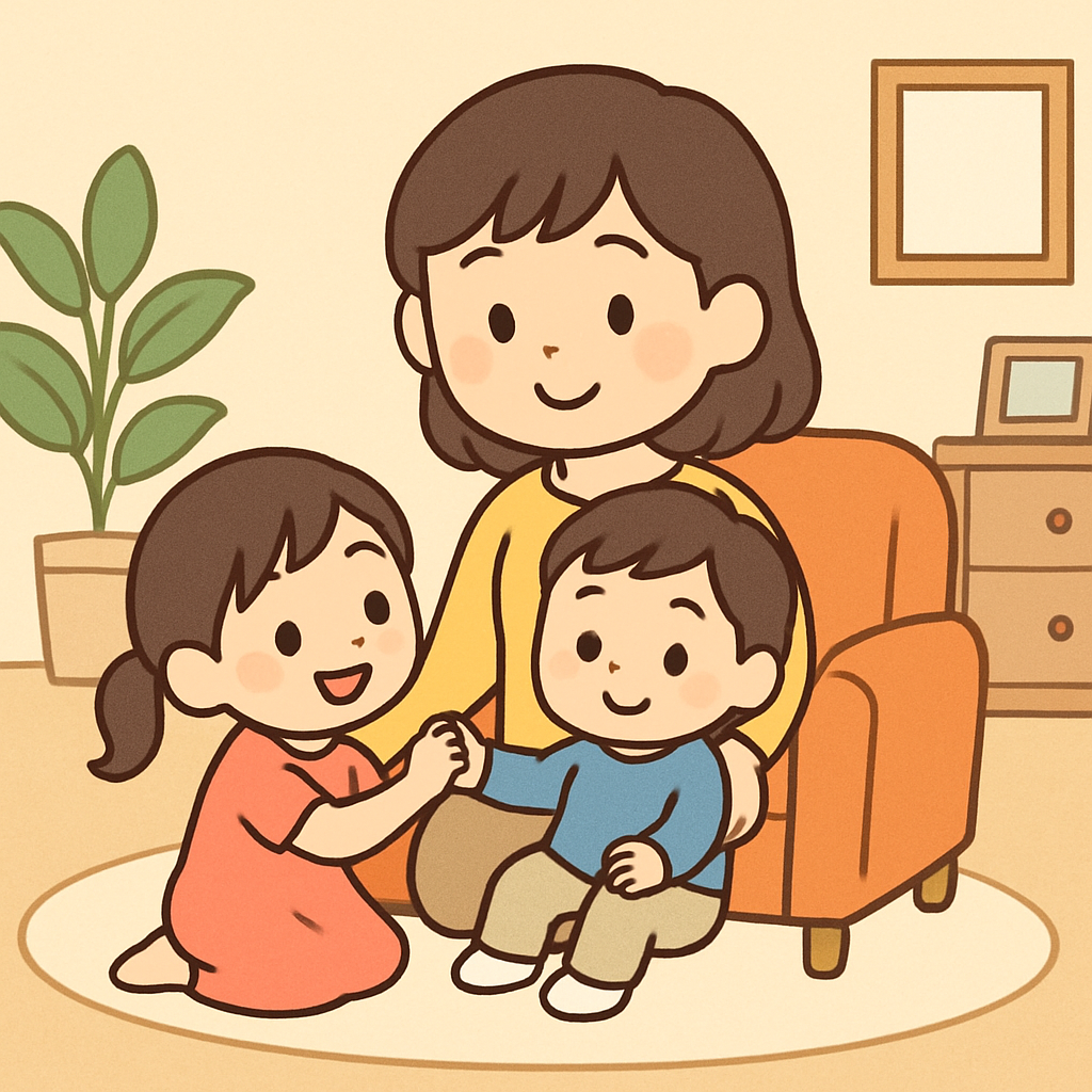 夏休みスケジュールを立てる働くママのイラスト - ママワークライフブログ用画像